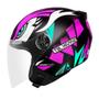 Imagem de Capacete Feminino Aberto Ebf Spark Jet Dragon Rosa Fosco Moto Motoqueiro Motociclista