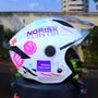 Imagem de Capacete Feminino Aberto Norisk Neo Buddy Branco Rosa Moto