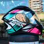 Imagem de Capacete Feminino Asx City Start Rosa Esportivo Fechado Moto