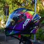 Imagem de Capacete Feminino Asx City Storm Roxo Moto + Viseira Fume