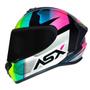 Imagem de Capacete Feminino ASX Draken Striker Preto Amarelo e Rosa Brilhante