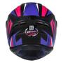 Imagem de Capacete Feminino ASX Draken Vector Preto Rosa e Lilás Brilhante Moto