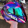 Imagem de Capacete Feminino Asx Vector Rosa Esportivo + Viseira Rosa