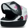 Imagem de Capacete Feminino Automatic Modelo San Marino Fw3 Tamanho Do Capacete 56 58 60 Cor Branco Flores