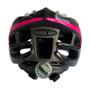 Imagem de Capacete Feminino Ciclismo Absolute Mia Mtb Tam M 54 à 57cm LED Sinalizador e Viseira Rosa