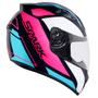 Imagem de Capacete Feminino Ebf New Spark Mixed Blue Rosa Brilhante Moto