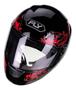 Imagem de Capacete Feminino Fly F9 Lyrical Vermelho Com Viseira Fume Extra