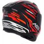 Imagem de  Capacete feminino masculino Asx City Arrow Brilho Preto Vermelho