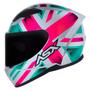 Imagem de Capacete Feminino Masculino Asx City Kingdom Rosa Moto