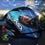 Imagem de Capacete Feminino Masculino Asx City Storm Azul Moto