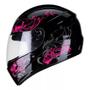 Imagem de Capacete Feminino Masculino  Fly F9 Lyrical Preto Branco e Preto Rosa Kit 2 Unidades