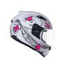 Imagem de Capacete Feminino Moto Ebf Spark New Borboleta Branco Brilhante