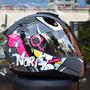 Imagem de Capacete Feminino Norisk Razor Mad Cinza Moto Fechado