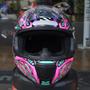 Imagem de Capacete Feminino Norisk Razor Parasite Rosa Moto Fechado