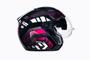 Imagem de Capacete Feminino Peels Mirage Midnight Preto e Rosa Brilhante