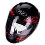 Imagem de Capacete Fly F9 Lyrical Preto Vermelho Com Viseira Cristal Extra