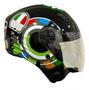 Imagem de Capacete fw3 mizano preto moto aberto qualidade top personalizado premium xopenx adesivado