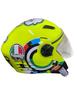 Imagem de Capacete fw3 mizano verde neon moto aberto qualidade top personalizado premium xopenx adesivado