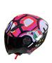 Imagem de Capacete fw3 tartaruga rosa e preto turtle moto aberto qualidade premium top xopenx pink & black