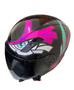 Imagem de Capacete fw3 tribal rosa e preto pink moto aberto personalizado qualidade top adesivado premium