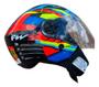 Imagem de Capacete fw3 x open up fox laranja com amarelo e azul 56