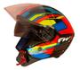 Capacete fw3 x open up fox laranja com amarelo e azul 56 - Fw3 Capacetes Imagem de Capacete fw3 x open up fox laranja com amarelo e azul 56