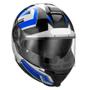 Imagem de Capacete Gp Tech A118 Sv Fusion Articulado Robocop Preto com Azul 58