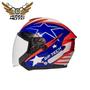 Imagem de Capacete gp tech open of669 usa azul-vermelho n58/m - motociclista - motoqueiro - masculino - feminino - oculos interno