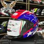 Imagem de Capacete gp tech open of669 usa azul-vermelho n58/m - motociclista - motoqueiro - masculino - feminino - oculos interno