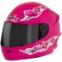 Imagem de Capacete Infantil feminino moto Liberty Four Girls Pro Tork tamanho 54 viseira Fumê