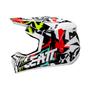 Imagem de Capacete Infantil Motocross Leatt 3.5 Branco Preto Vermelho