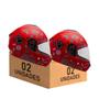 Imagem de Capacete Infantil Vermelho Fly Young Hg Live Kit 2 Unidades