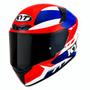 Imagem de Capacete KYT TT-COURSE Gear Azul e Vermelho Brilhante Moto