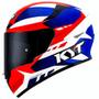 Imagem de Capacete KYT TT-COURSE Gear Azul e Vermelho Brilhante Moto