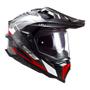 Imagem de Capacete Ls2 Explorer Carbon Frontier CInza e Vermelho