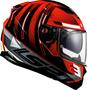 Imagem de Capacete Ls2 Ff320 Stream Shadow Vermelho branco óculos solar60/L