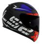 Imagem de Capacete Ls2 Ff353 Cromo Preto Fosco Vermelho Azul