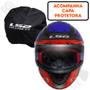 Imagem de Capacete Ls2 Ff353 Rapid Cromo Preto Fosco/ Azul/ Vermelho