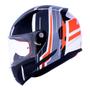 Imagem de Capacete LS2 FF353 Rapid Flag Preto e Laranja Brilhante Masculino e Feminino Moto Fechado