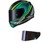 Imagem de Capacete LS2 FF353 Rapid Ufo Verde e Amarelo Mais Viseira Camaleão