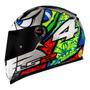 Imagem de Capacete LS2 FF358 Alex Barros Prata Brilhante Masculino e Feminino Fechado