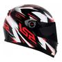 Imagem de Capacete ls2 ff358 draze preto vermelho branco