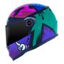 Imagem de Capacete LS2 FF358 Masterpiece Turquoise Brilhante Masculino e Feminino Fechado