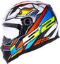 Imagem de Capacete Ls2 Ff358 Xdron Neon Laranja Azul Amarelo Branco