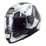 Imagem de Capacete ls2 ff397 vector evo automat white titanium branco cinza brilhante