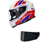 Imagem de Capacete LS2 FF800 Storm Fist Branco e Vermelho Mais Viseira Fumê