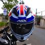 Imagem de Capacete Masculino Asx City Kingdom Azul Moto + Viseira Fume