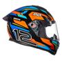 Imagem de Capacete Masculino Bieffe B12 Misano Laranja Esportivo Moto