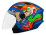 Imagem de Capacete Masculino Feminino Aberto De Moto Urbano Motoboy New Liberty 3 Coyote Azul Fosco Pro Tork