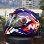 Imagem de Capacete Masculino Norisk Razor Sharp Azul Moto Fechado